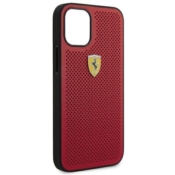 Telefoniümbris Ferrari On Tarck - Perforated, telefonile Apple iPhone 12 Mini, punane hind ja info | Telefoni kaaned, ümbrised | kaup24.ee