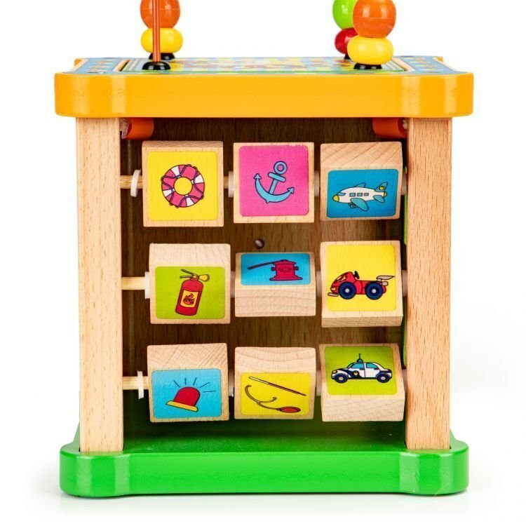 Puidust tegevuskuubik Ecotoys hind ja info | Imikute mänguasjad | kaup24.ee
