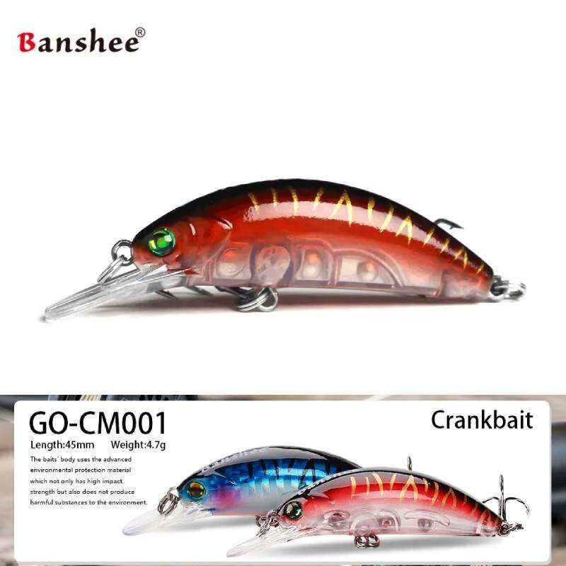 Lant Banshee Crankbait 45 mm 4,7 g GO-CM001, must/punane цена и информация | Landid, voblerid | kaup24.ee