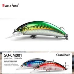 Воблер Banshee Crankbait 45мм 4.7г GO-CM001, зеленый/черный цена и информация | Воблеры, приманки, блесны | kaup24.ee