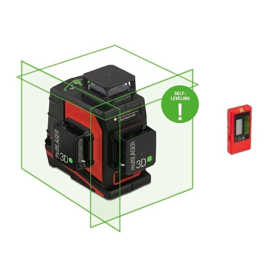 360 ° lasernivelliir BMI multiLaser 3D, roheline diood hind ja info | Käsitööriistad | kaup24.ee