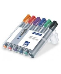 Набор маркеров для блокнотов для конференций Staedtler Lumocolor 356, 6 цветов цена и информация | Канцелярские товары | kaup24.ee