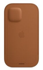 Apple iPhone 12 Pro Max Leather Sleeve with MagSafe, Saddle Brown цена и информация | Чехлы для телефонов | kaup24.ee