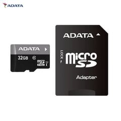 Mälukaart Adata 32GB microSDHC UHS-I U1 (klass 10) + SD Adapter hind ja info | ADATA Mobiiltelefonid, foto-, videokaamerad | kaup24.ee