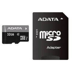 Mälukaart Adata 32GB microSDHC UHS-I U1 (klass 10) + SD Adapter цена и информация | Карты памяти для телефонов | kaup24.ee