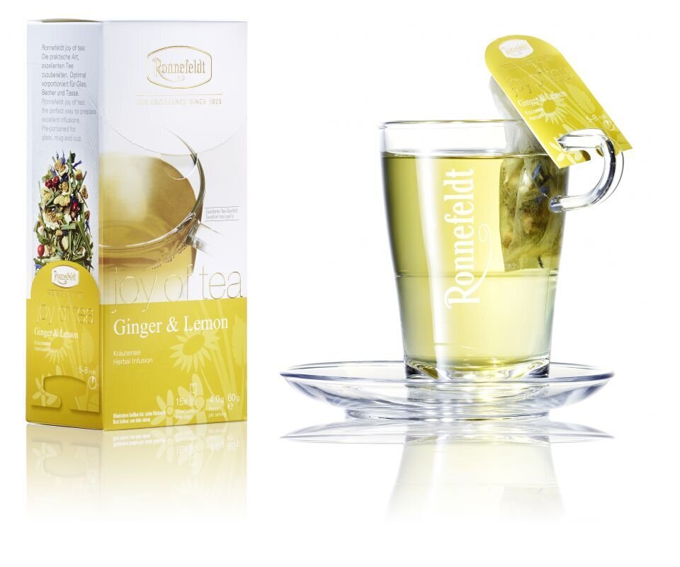 Taimetee Ronnefeldt Joy of Tea Ginger & Lemon, 15 teepak hind ja info | Tee | kaup24.ee