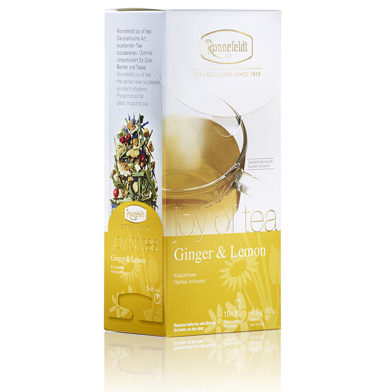 Taimetee Ronnefeldt Joy of Tea Ginger & Lemon, 15 teepak hind ja info | Tee | kaup24.ee