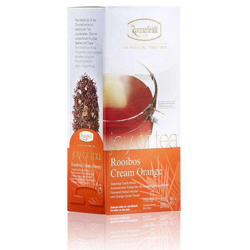 Taimetee Ronnefeldt Joy of Tea Rooibos Cream Orange, 15 teepak hind ja info | Tee | kaup24.ee