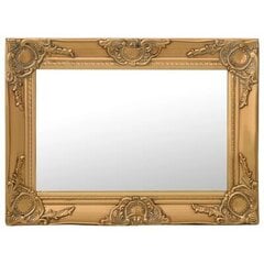 Настенное зеркало в стиле барокко, 60 x 40 см, золотое цена и информация | Подвесные зеркала | kaup24.ee