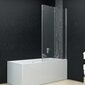 Kokkupandav dušikabiin, 3 paneeli, ESG, 130 x 138 cm hind ja info | Dušikabiinid | kaup24.ee