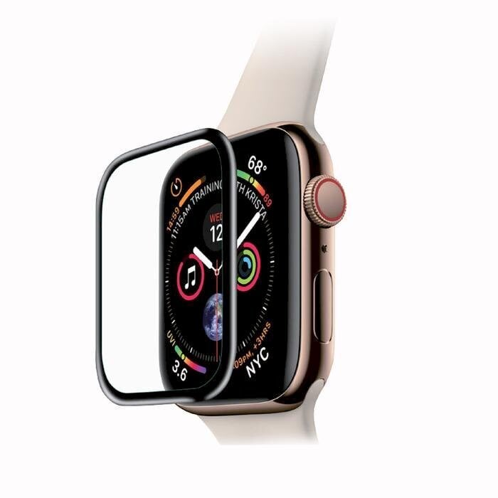 Fusion Nano 9H karastatud klaas, Apple Watch 4 / 5, 40 mm, must цена и информация | Nutikellade ja nutivõrude tarvikud | kaup24.ee