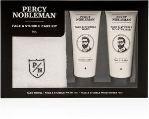 Näo- ja habemehoolduskomplekt meestele Percy Nobleman Face & Stubble Care Kit hind ja info | Raseerimisvahendid | kaup24.ee