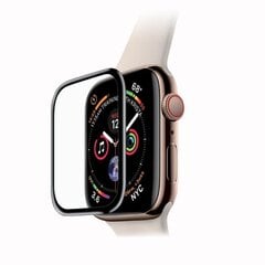 Закаленное защитное стекло Fusion Nano 9H для экрана часов Apple Watch 4 / 5,44 мм, черное цена и информация | Аксессуары для смарт-часов и браслетов | kaup24.ee