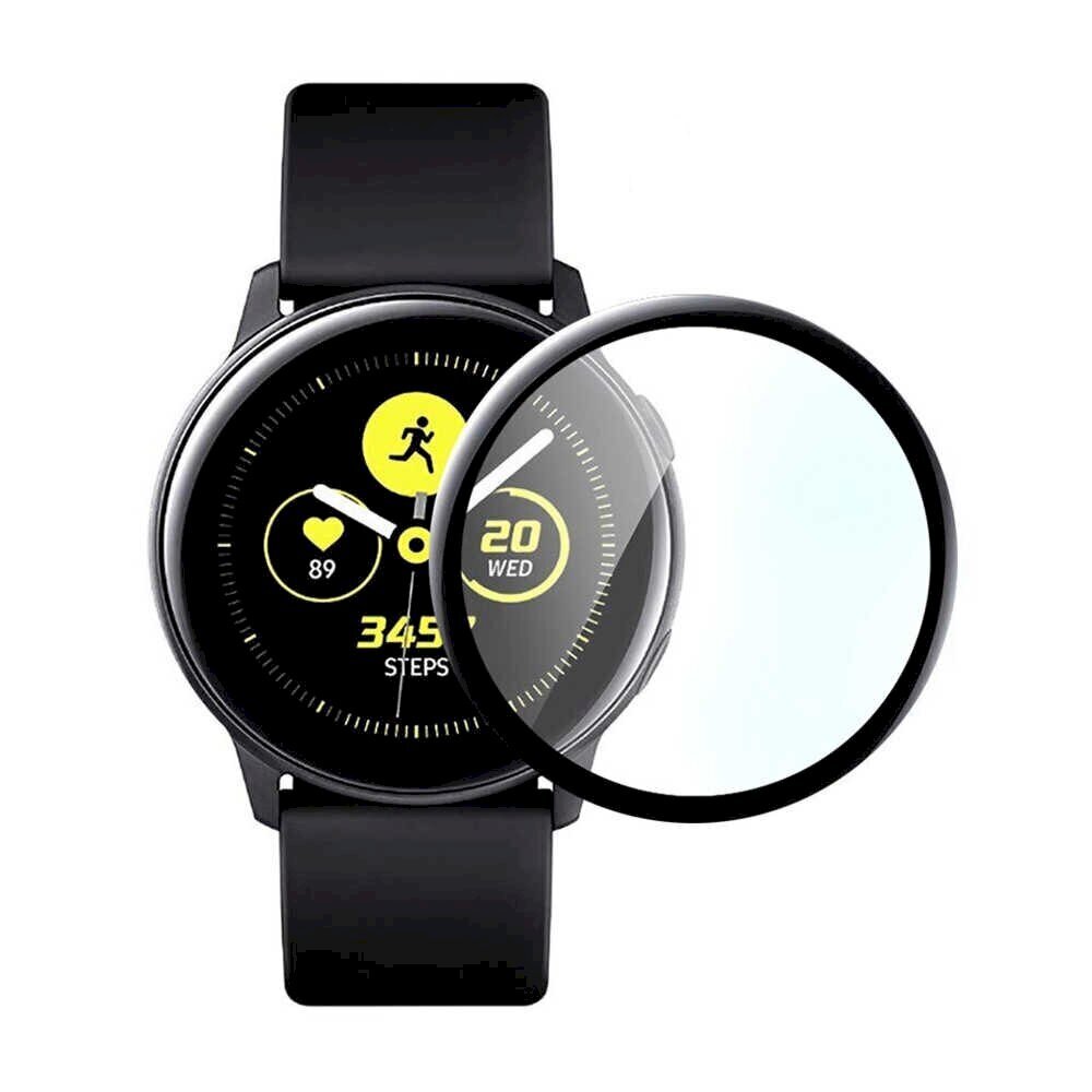 Karastatud klaas Fusion Nano 9H Galaxy Watch Active2 40 mm, must hind ja info | Nutikellade ja nutivõrude tarvikud | kaup24.ee