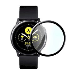 Закаленное защитное стекло Fusion Nano 9H для экрана часов Samsung Galaxy Watch Active 2,44 мм, черное цена и информация | Аксессуары для смарт-часов и браслетов | kaup24.ee