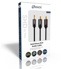 Jack - Stereo RCA audio kaabel SINOX SHD3462, 1.5m цена и информация | Кабели и провода | kaup24.ee