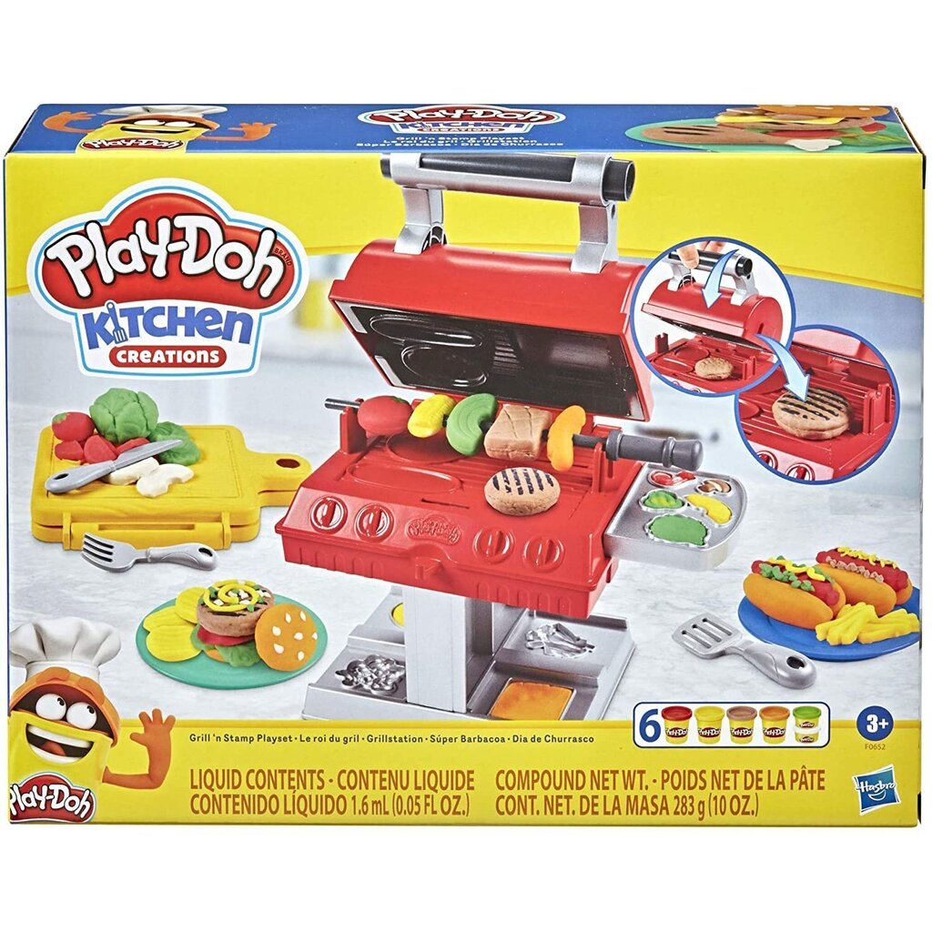 Plastiliinide komplekt Grilis Hasbro Play-Doh Kitchen Creations цена и информация | Arendavad mänguasjad | kaup24.ee