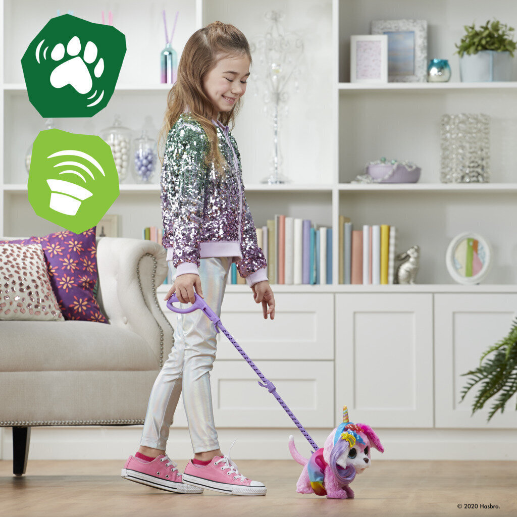Interaktiivne koer rihma ja aksessuaaridega Hasbro FurReal Glamalots hind ja info | Pehmed mänguasjad | kaup24.ee