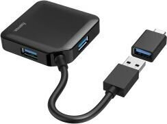 USB Hub Hama 4 x USB 3.2 USB-C цена и информация | USB jagajad, adapterid | kaup24.ee