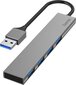 USB jagaja Hama 4 pesa USB 3.0 Ultra-Slim, 00200114 hind ja info | USB jagajad, adapterid | kaup24.ee