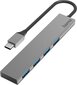 USB jagaja Hama USB-C 4 pesa USB 3.2 Ultra-Slim, 00200101 цена и информация | USB jagajad, adapterid | kaup24.ee