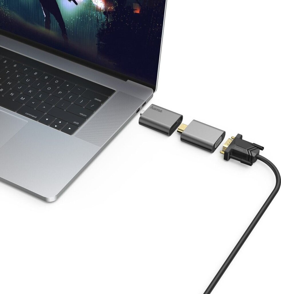 Adapteri komplekt 6 in 1 USB-C, Mini-DisplayPort, HDMI™, VGA Hama, 00200306 цена и информация | USB jagajad, adapterid | kaup24.ee