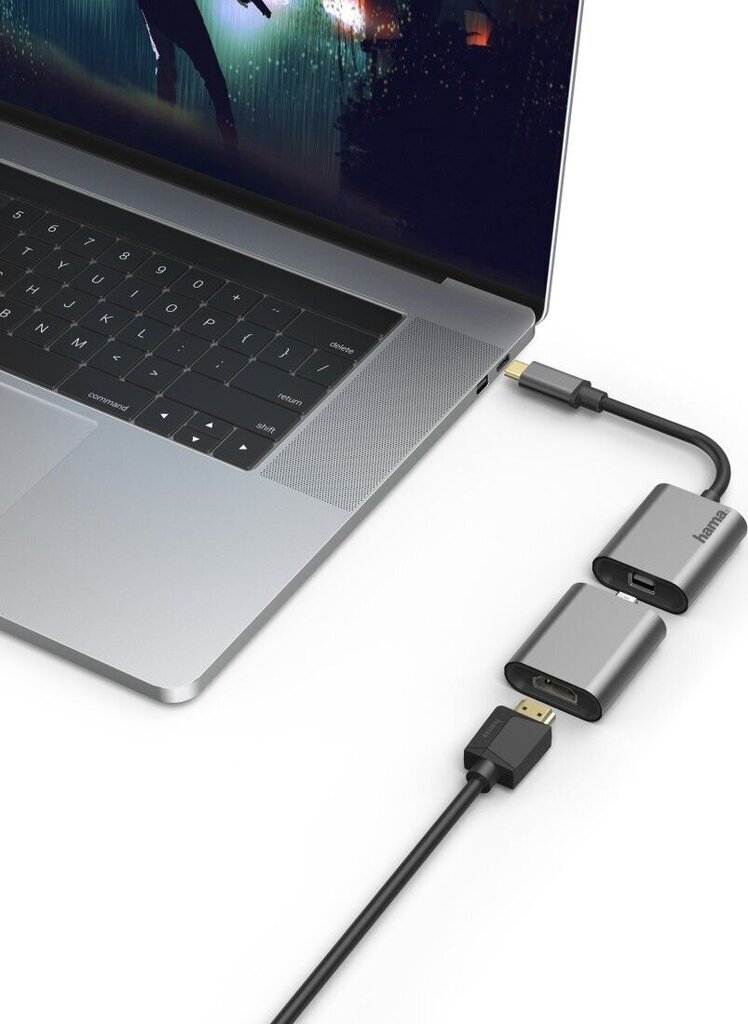 Adapteri komplekt 6 in 1 USB-C, Mini-DisplayPort, HDMI™, VGA Hama, 00200306 цена и информация | USB jagajad, adapterid | kaup24.ee