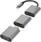Adapteri komplekt 6 in 1 USB-C, Mini-DisplayPort, HDMI™, VGA Hama, 00200306 hind ja info | USB jagajad, adapterid | kaup24.ee