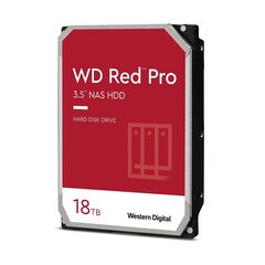 HDD|WESTERN DIGITAL|Red Pro|18TB|SATA 3.0|512 MB|7200 rpm|3,5"|WD181KFGX цена и информация | Внутренние жёсткие диски (HDD, SSD, Hybrid) | kaup24.ee