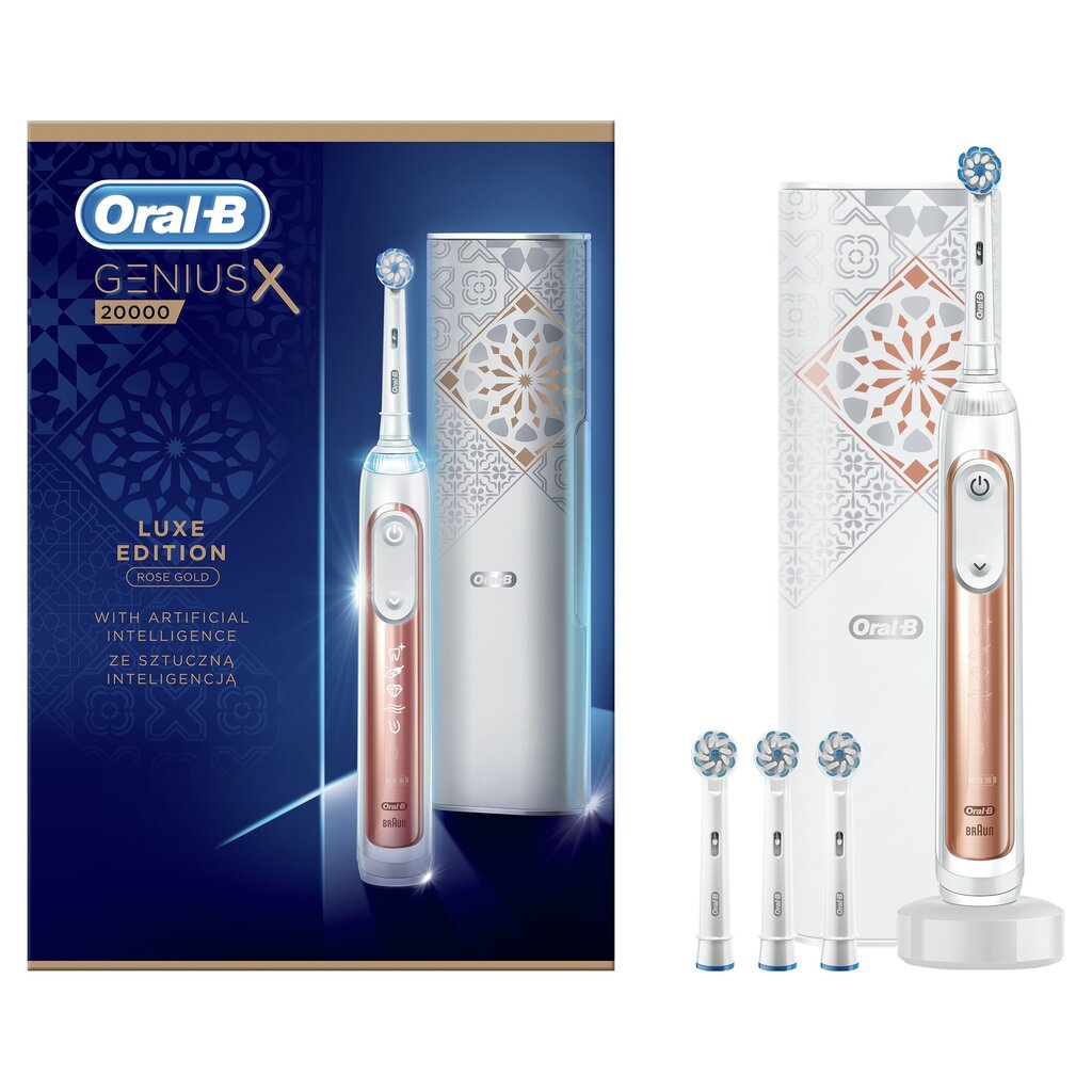 Elektriline hambahari Oral-B Genius X 20000N, Rose Gold UT Lux Edition hind ja info | Elektrilised hambaharjad | kaup24.ee