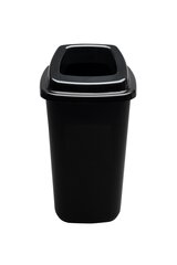 Черный мусорный бак с черной открытой крышкой, 28 л цена и информация | Мусорные баки | kaup24.ee
