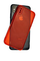 Чехол iPhone X/XS, Красный, Clear case цена и информация | Чехлы для телефонов | kaup24.ee