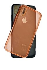 Чехол iPhone X/XS, Оранжевый, Clear case цена и информация | Чехлы для телефонов | kaup24.ee