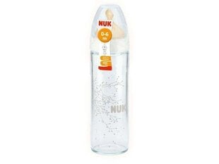 Klaaspudel lateks lutiga NUK First Choice + NEW CLASSIC, 240 ml, 0-6 kuud. hind ja info | Lutipudelid ja aksessuaarid | kaup24.ee