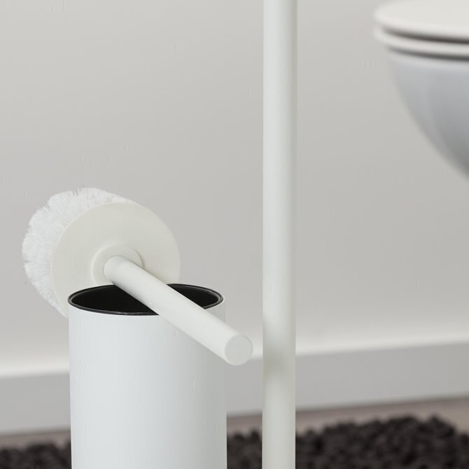 Eraldiseisev WC-hari koos tualettpaberihoidjaga Sealskin BRIX, valge hind ja info | Vannitoa sisustuselemendid ja aksessuaarid | kaup24.ee
