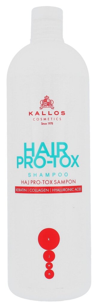 Kallos Cosmetics Hair Pro-Tox šampoon 1000 ml hind ja info | Šampoonid | kaup24.ee