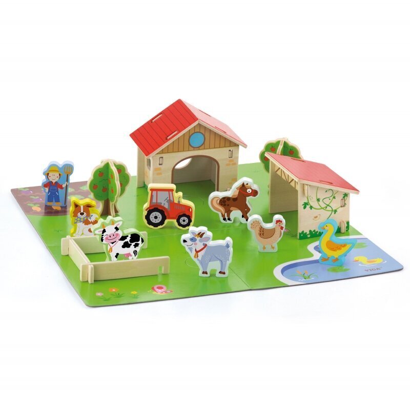 Mänguasi puidust 3D talu „Viga“ цена и информация | Arendavad mänguasjad | kaup24.ee