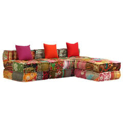 Трехместный модульный диван-кровать, ткань, стеганый дизайн цена и информация | Диваны | kaup24.ee