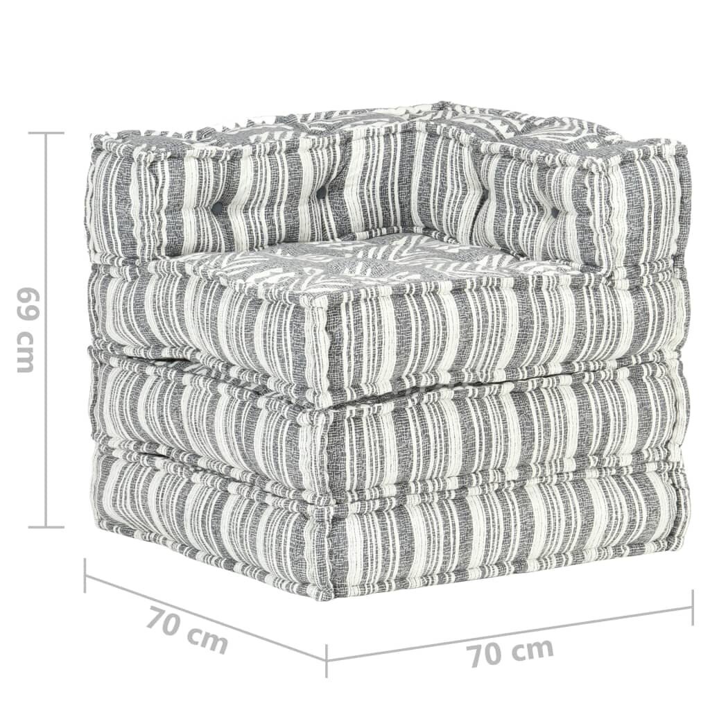 Modulaarne nurgadiivan, must, kangas hind ja info | Diivanid ja diivanvoodid | kaup24.ee