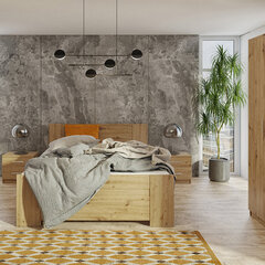 Кровать Selsey Rinker 160x200см, светло-коричневая цена и информация | Кровати | kaup24.ee