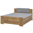 Кровать Selsey Rinker 160x200см, коричневая/серая