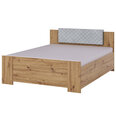 Кровать Selsey Rinker 160x200см, светло-коричневая/белая