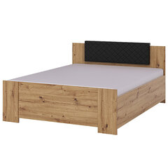Кровать Selsey Rinker 160x200 см, светло-коричневая/черная цена и информация | Кровати | kaup24.ee
