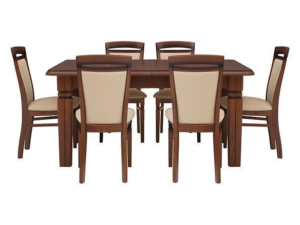 2 tooli komplekt BRW Bawaria, pruun/helepruun цена и информация | Söögilaua toolid, köögitoolid | kaup24.ee