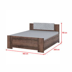 Кровать Selsey Rinker 160x200см, темно-коричневая/белая цена и информация | Кровати | kaup24.ee