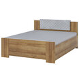 Кровать Selsey Rinker 160x200см, коричневая/белая