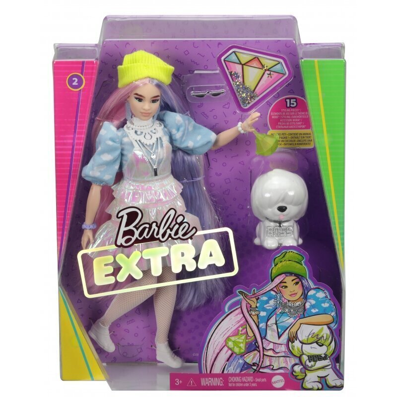 Nukk Barbie Extra roosa kleidiga hind ja info | Tüdrukute mänguasjad | kaup24.ee