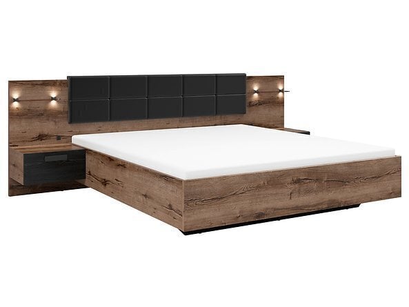 Öökappidega voodi BRW Kassel A 180x200cm, pruun hind ja info | Voodid | kaup24.ee