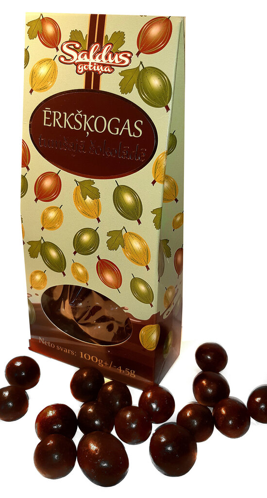 Karusmarjad tumedas šokolaadis, 100 g hind ja info | Maiustused | kaup24.ee