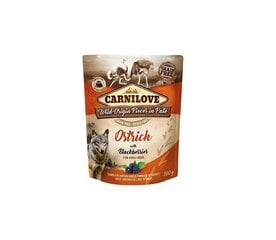 Carnilove Pouch Pate Ostrich with Blackberries einekotike koertele 300g hind ja info | Konservid koertele | kaup24.ee